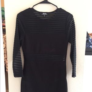Perfect Mesh Black Bodycon Dress