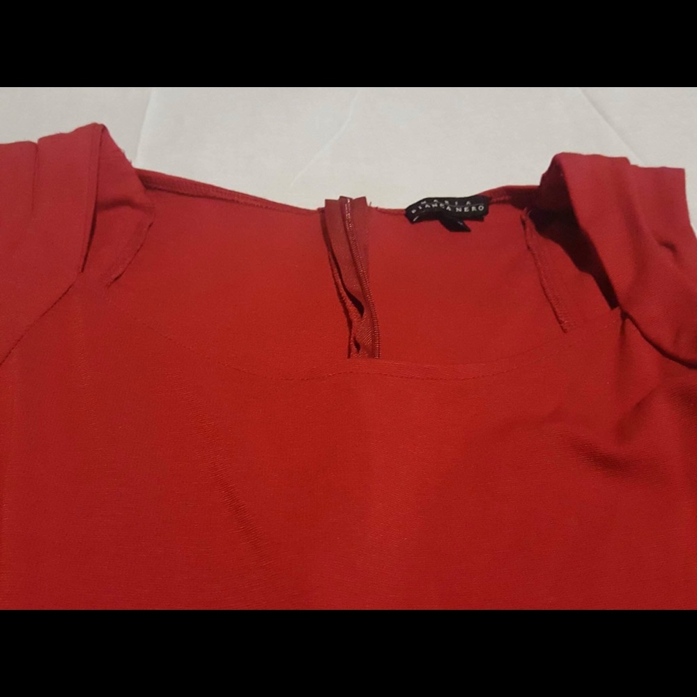  Cherry Red Maria Bianca Nero Fitted Dress - Picture 3 of 4