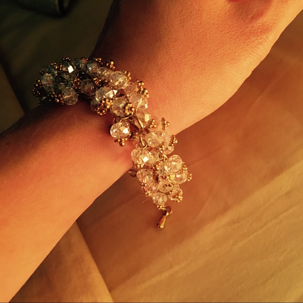 Beaded bracelet BLING! Gold
