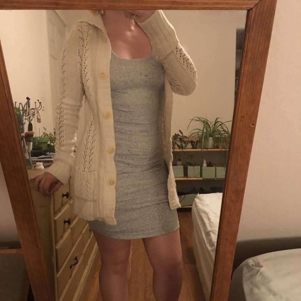 Cable knit juicy couture long cardigan