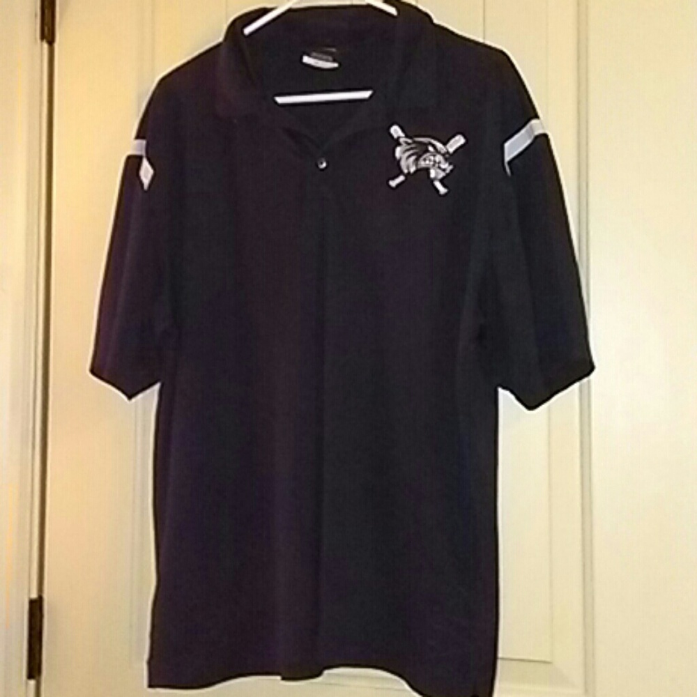 A black man's Nike Golf polo shirt