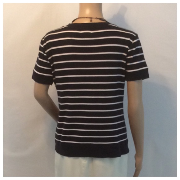 CHAPS CLASSICS V-Neck Striped Cardigan - Picture 2 of 8