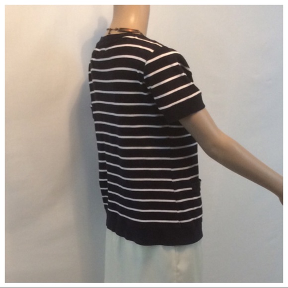 CHAPS CLASSICS V-Neck Striped Cardigan - Picture 6 of 8