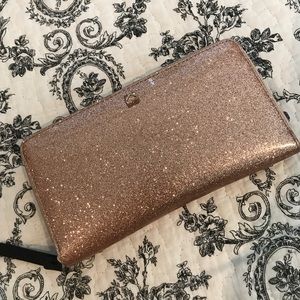 Kate Spade Rose Gold Glitter Wallet