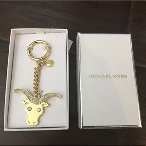 Michael kors horoscope charm key chain gold tone