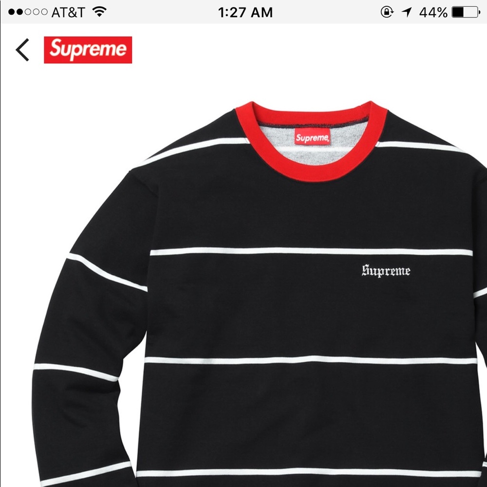 Supreme striped crewneck