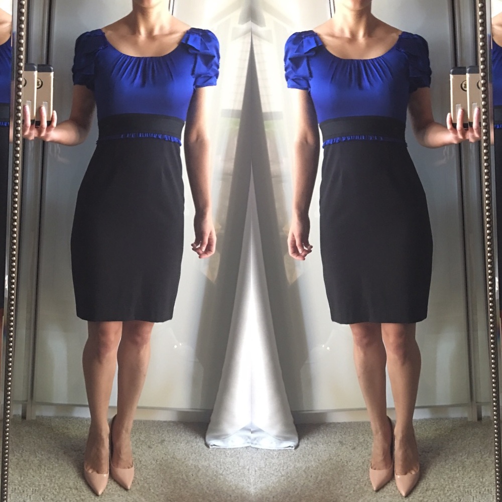 Navy / Black Professional Dress
