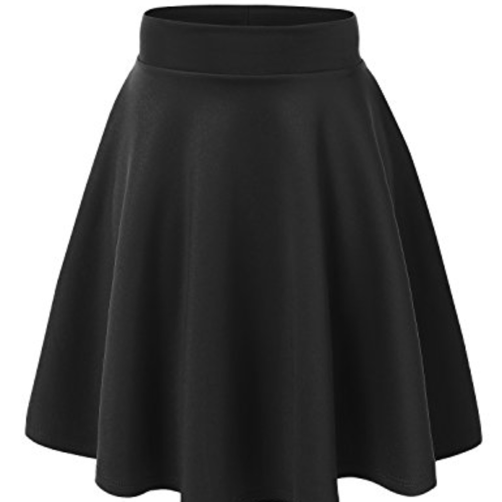 MBJ Womens Basic Versatile Stretchy Flared Skater