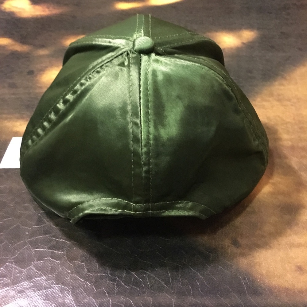 COLLECTION EIGHTEEN Hat Green Sateen - Picture 5 of 7