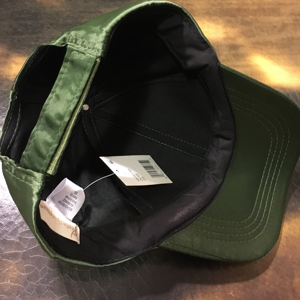 COLLECTION EIGHTEEN Hat Green Sateen - Picture 6 of 7