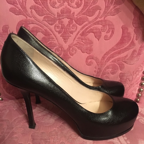 Yves Saint Laurent Shoes - YSL Black patent high heel shoes
