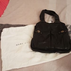 Black Marc by Marc Jacob's turnlock leather bag