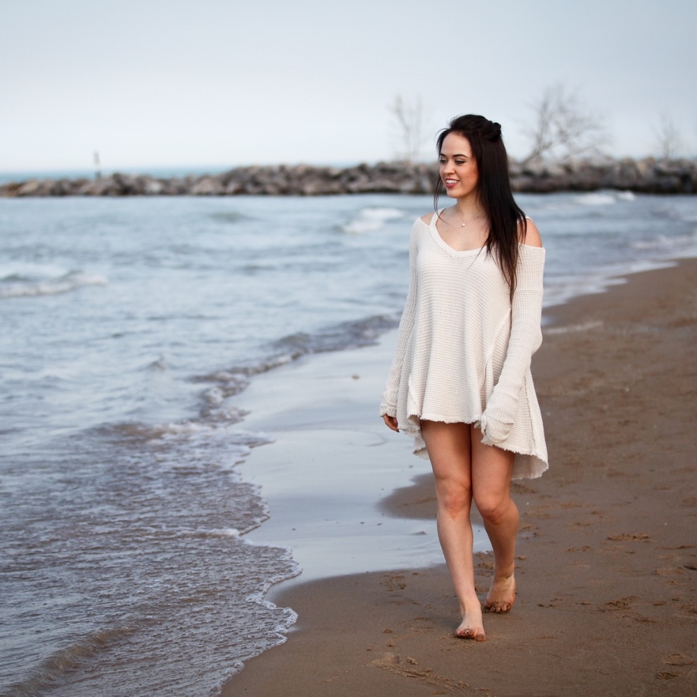 Free People Off-the-shoulder Sweater Dress