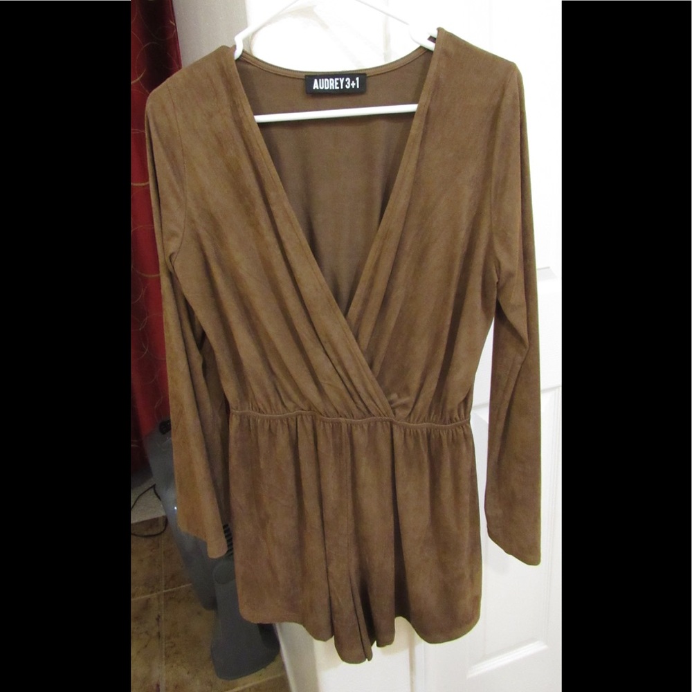Suede romper
