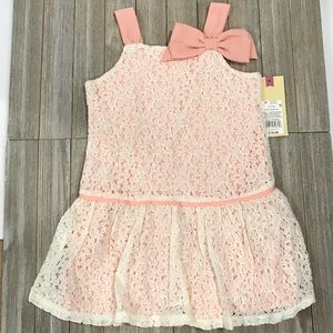 💖Host Pick💖 Cherokee Lace Overlay Dress w/ Bow