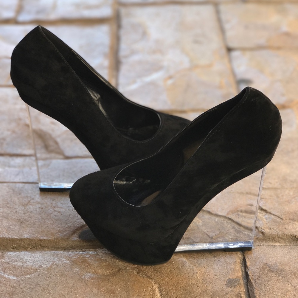 Killer Wedge Clear Heel Platform Pump - Picture 6 of 8