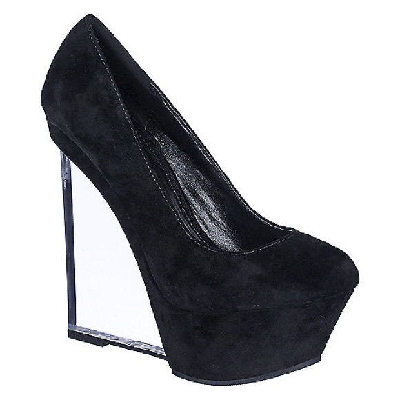 Killer Wedge Clear Heel Platform Pump - Picture 2 of 8