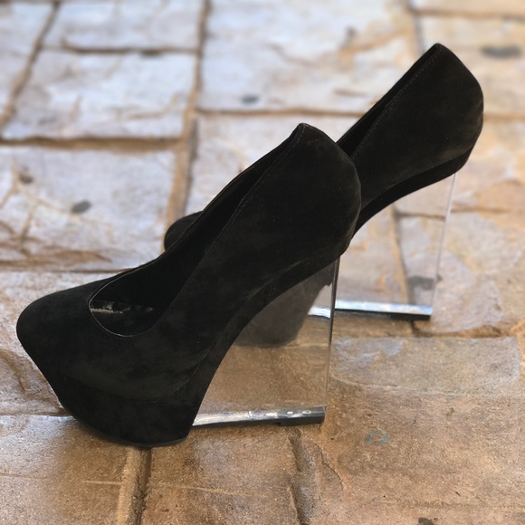 Killer Wedge Clear Heel Platform Pump - Picture 5 of 8