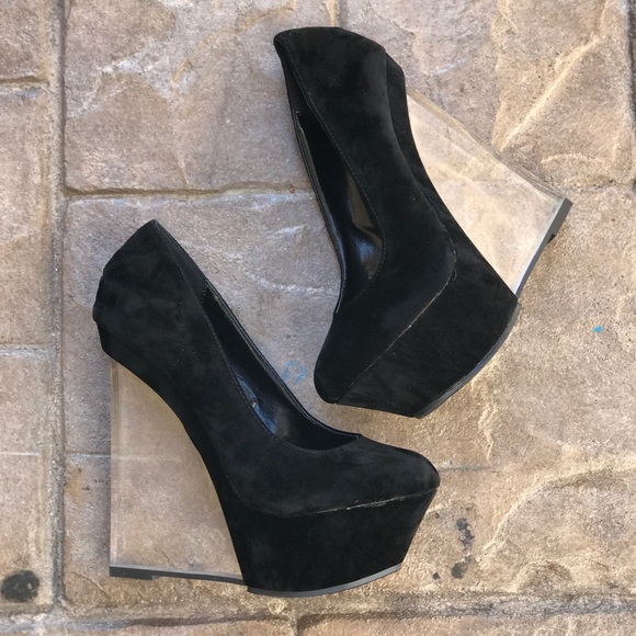 Killer Wedge Clear Heel Platform Pump - Picture 7 of 8