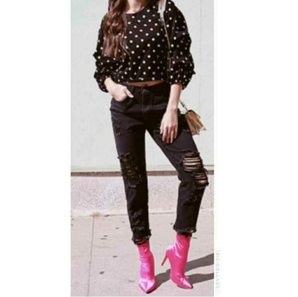 𝙇𝙖𝙨𝙩 𝙎𝙞𝙯 6 🖤Elastane Stiletto Heel Boot - Picture 8 of 8