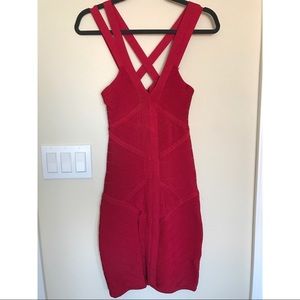 Red Bebe Bandage Dress