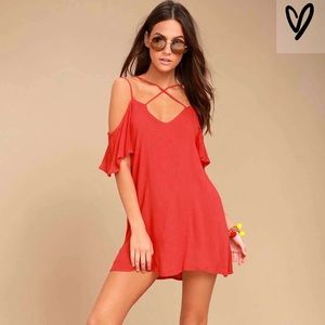 🇺🇸 Lulu's Red Shift Dress