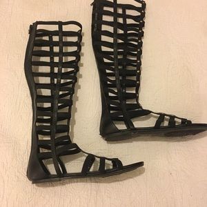 Knee high gladiator sandals