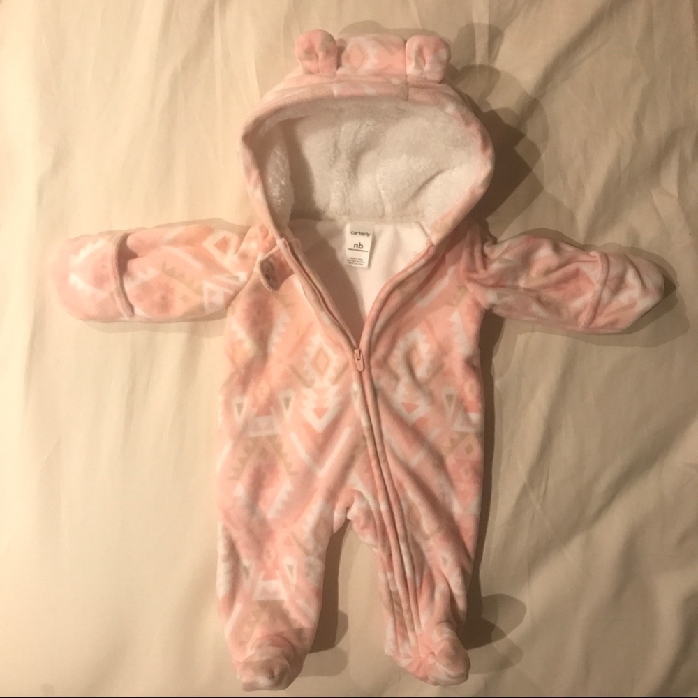 Newborn zip up coverall