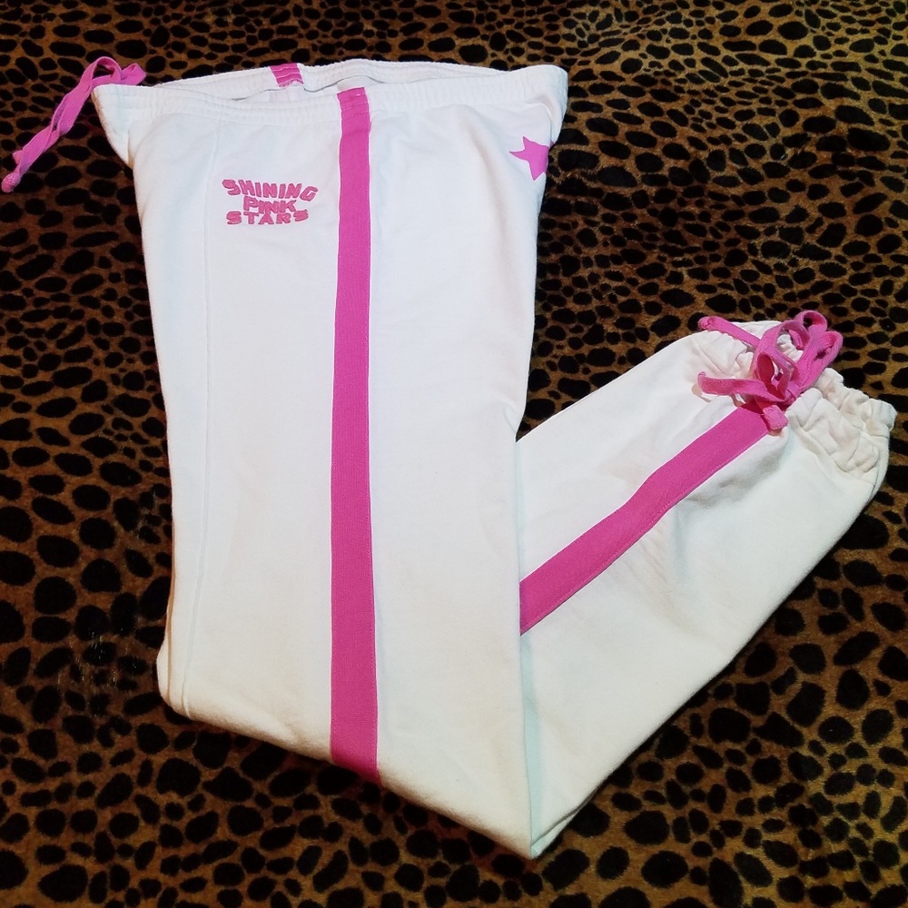 SOLD PINK by VS Shining Pink Stars Cropped SweaTS