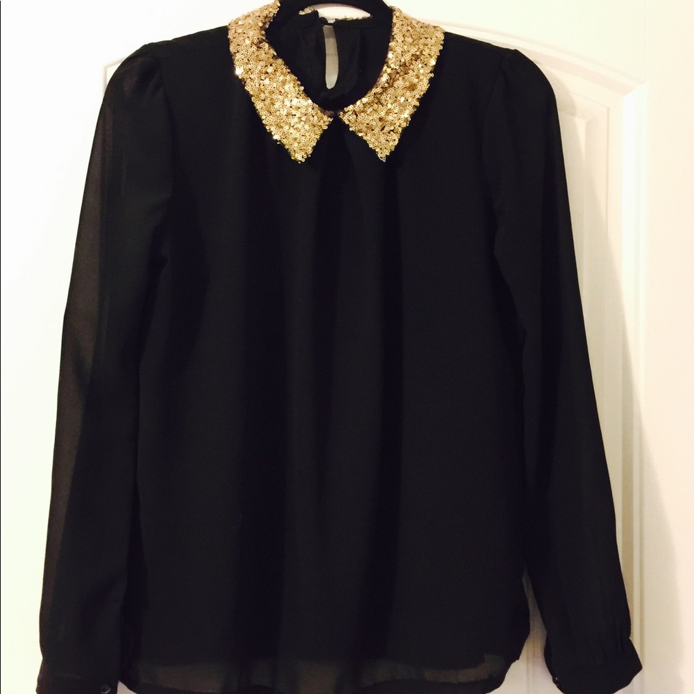 Long sleeved collared blouse