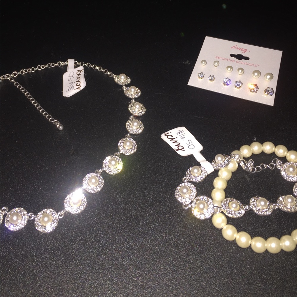 Pearl Gold/Silver jewelry set