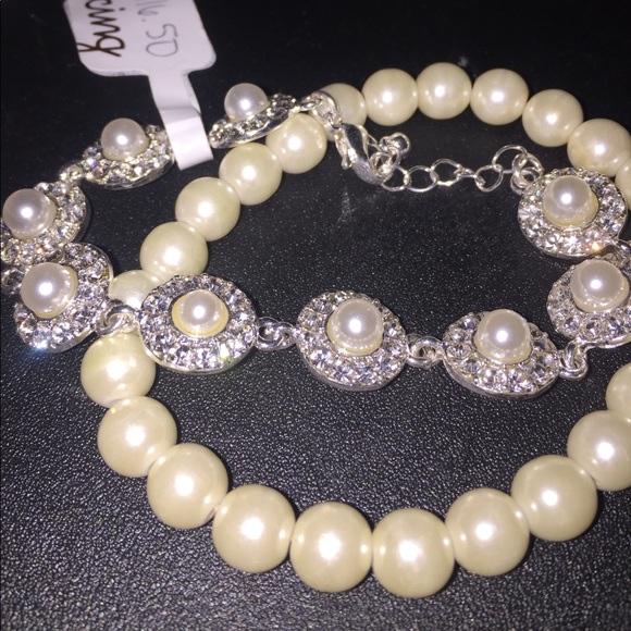 Pearl Gold/Silver jewelry set - Picture 2 of 8