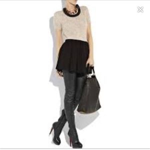 CL stretchy soft leather over the knee boots