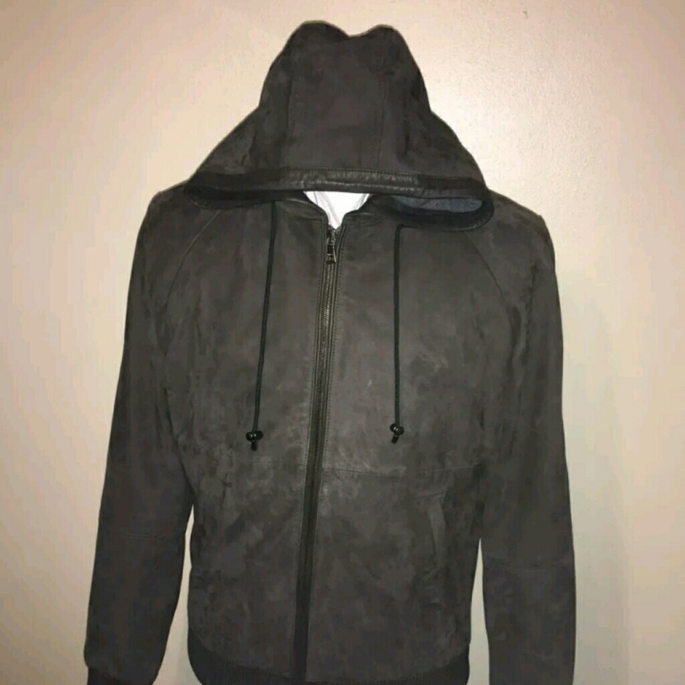 Vince leather hoodie