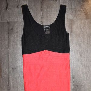 Bebe dress black and red mini