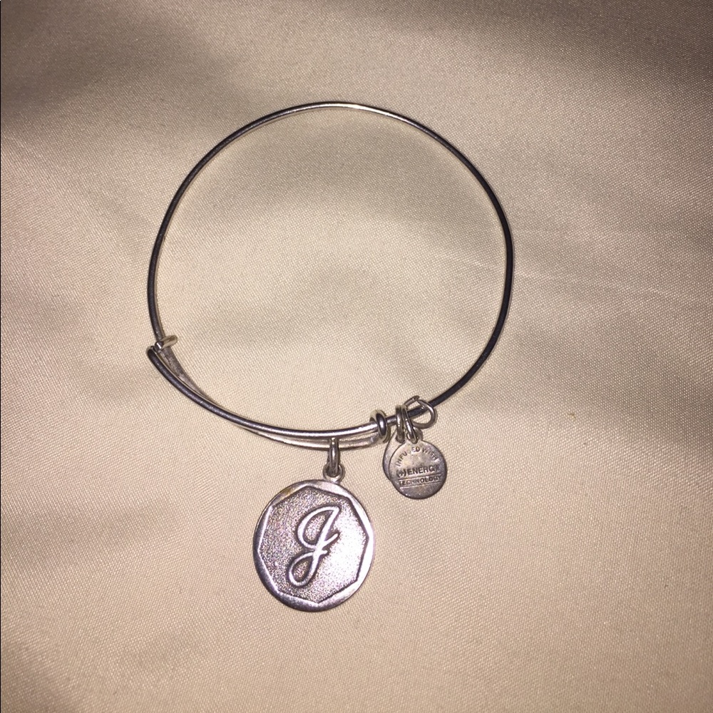 Alex and Ani J Initial Charm Bracelet