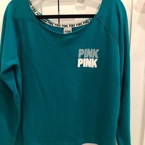 PINK sweatshirt. Wide neck