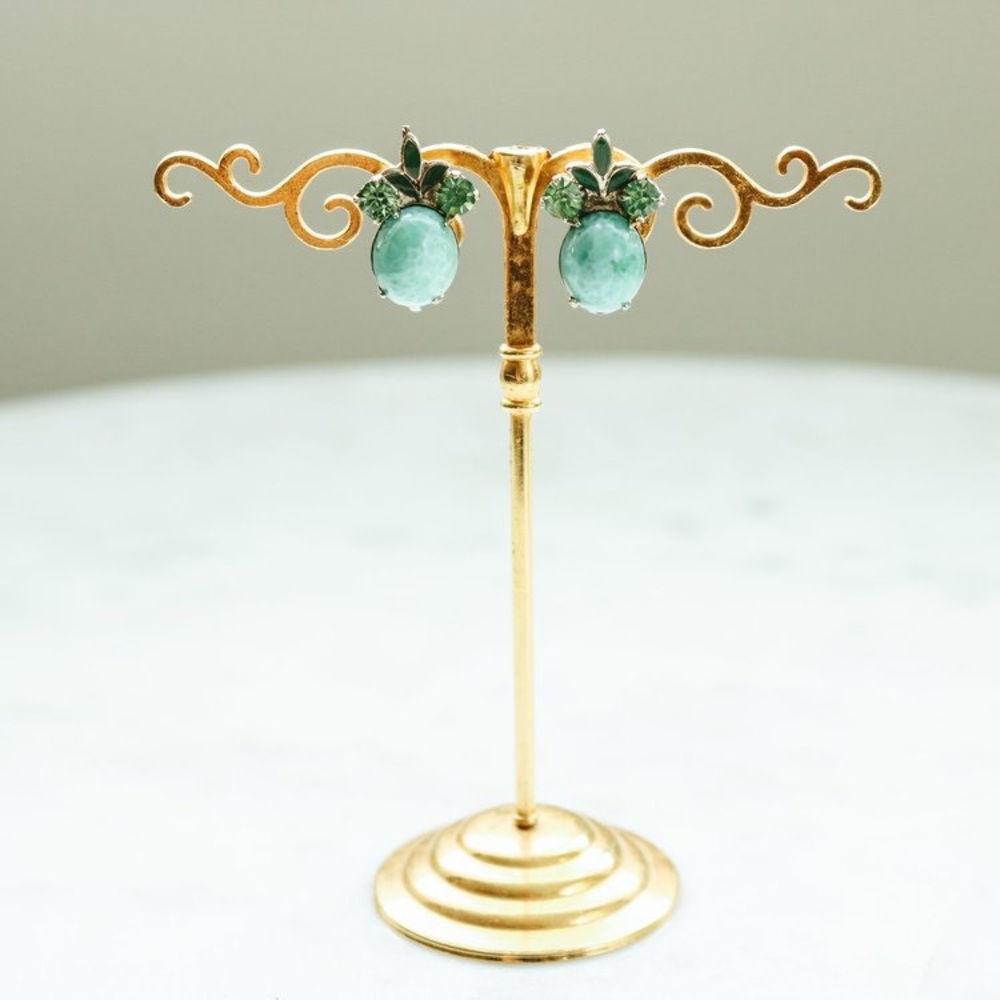Vintage Monet Gold and Pearl Earrings