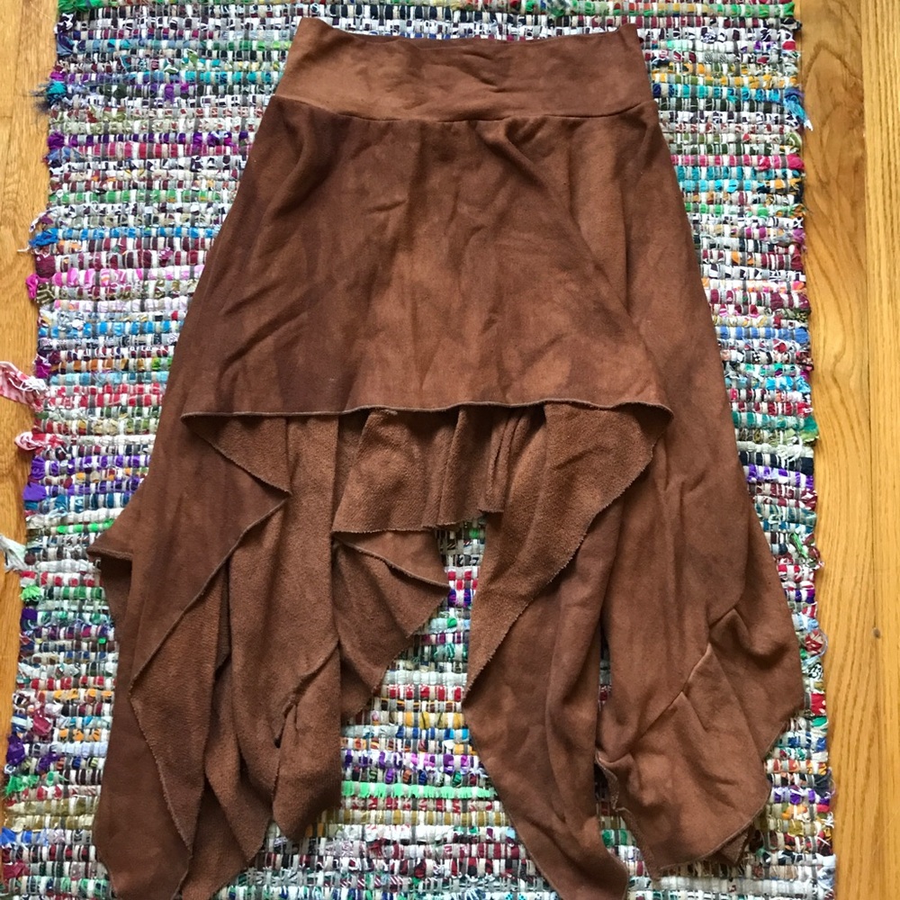 Calicoalchemy RUST Hemp Skirt Handmade herbal dyed - Picture 5 of 8