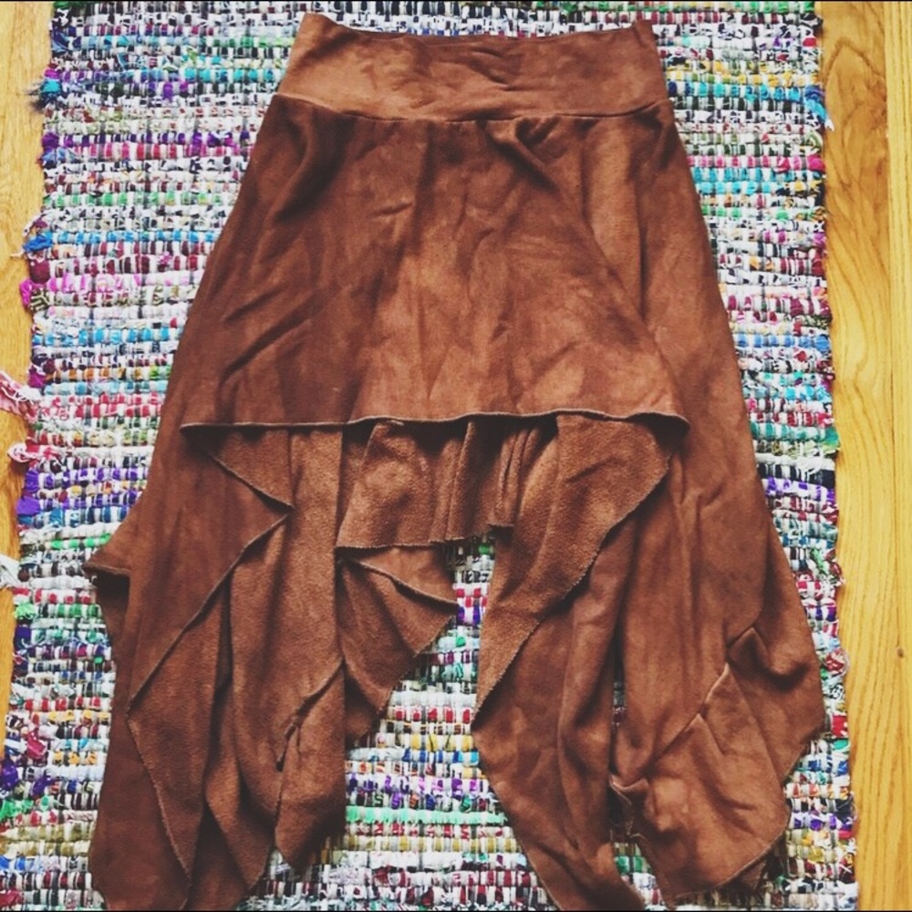 Calicoalchemy RUST Hemp Skirt Handmade herbal dyed - Picture 4 of 8