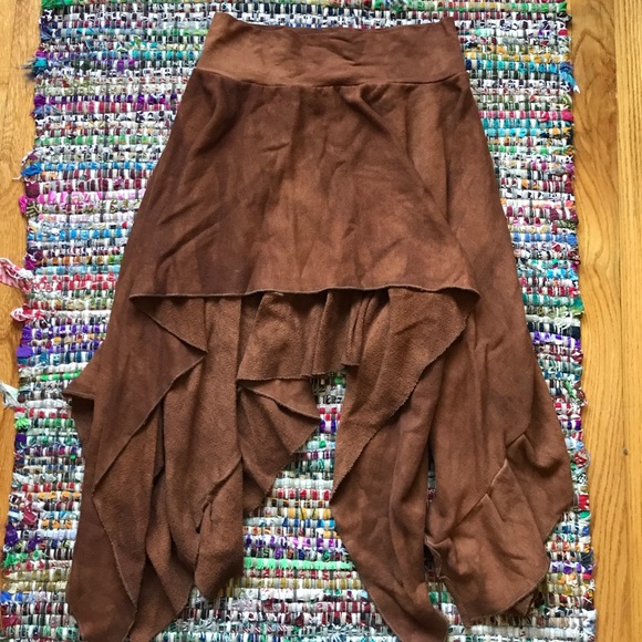 Calicoalchemy RUST Hemp Skirt Handmade herbal dyed - Picture 5 of 8