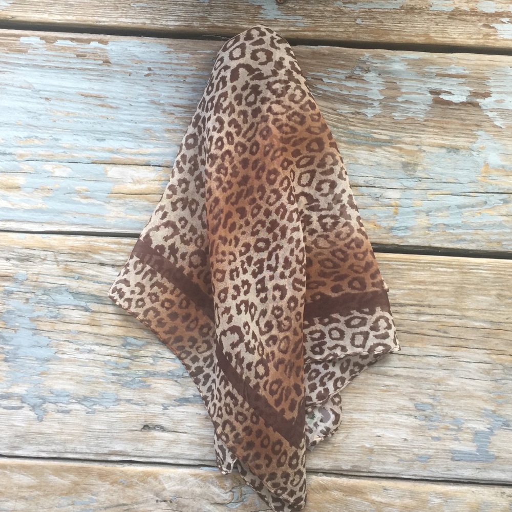 Italian Animal Print Silk Scarf