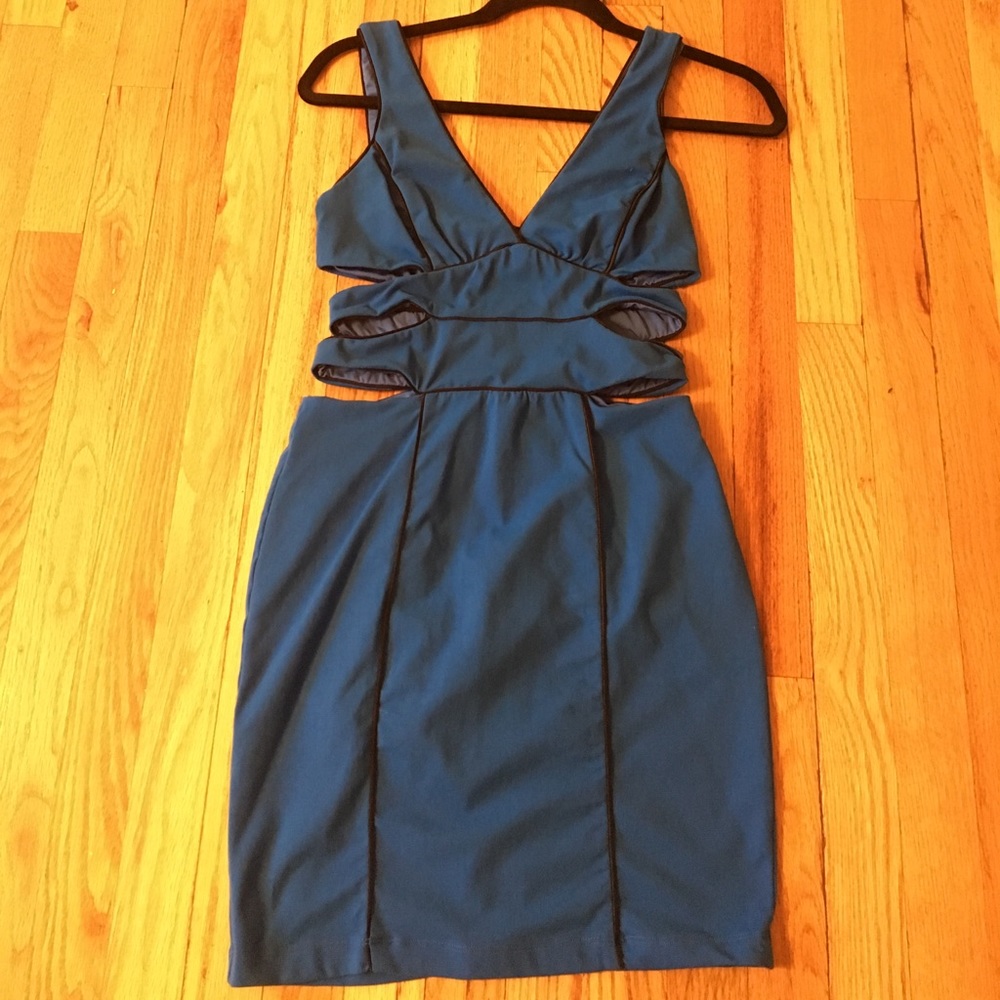 Blue dress with cut outs