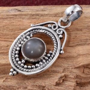 Artisan Crafted Sri Lankan Moonstone SS. Pendant