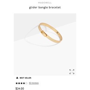 Madewell Gold Glider Bangle Bracelet
