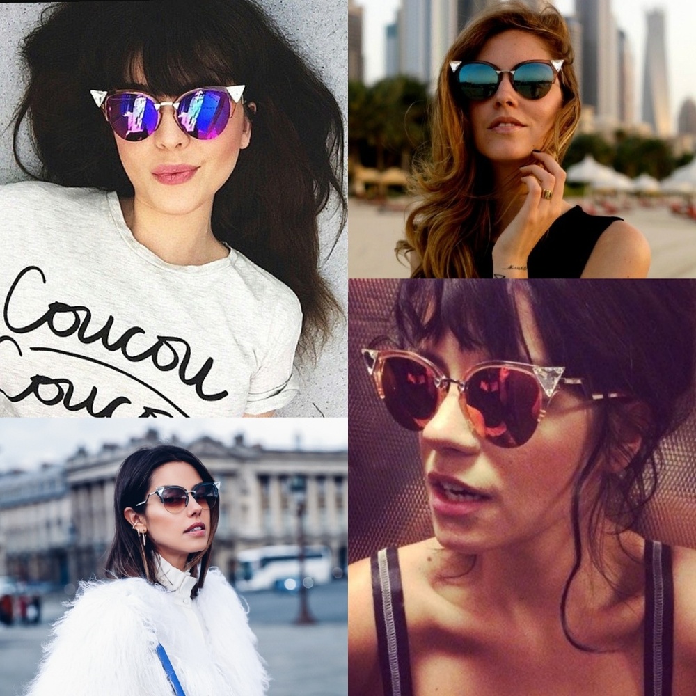 Fendi iridia crystal tip cat eye sunglasses - Picture 2 of 4