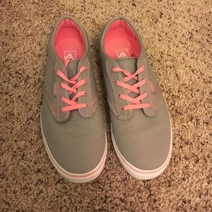 Grey and pink vans