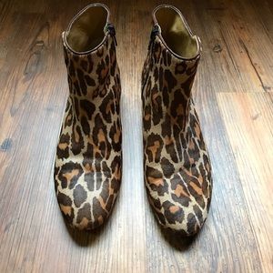Nine west leopard booties 8.5