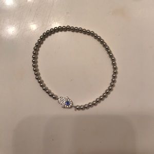 Silver hands bracelet