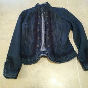 AMI Denim/Lace blazer